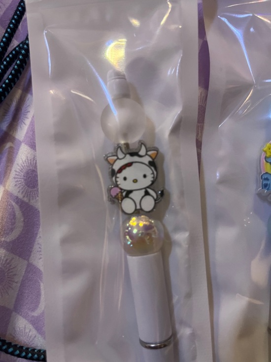 Hello Kitty Other - Hello Kitty White Unicorn Charm Lip Gloss Pen with Holographic Bead